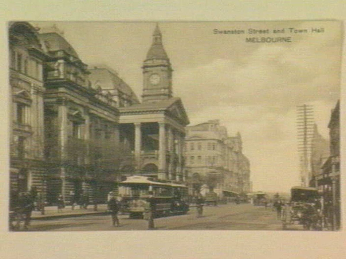 Swanston Street and Town Hall MELBOURNE, Melbourne City (1905–14)