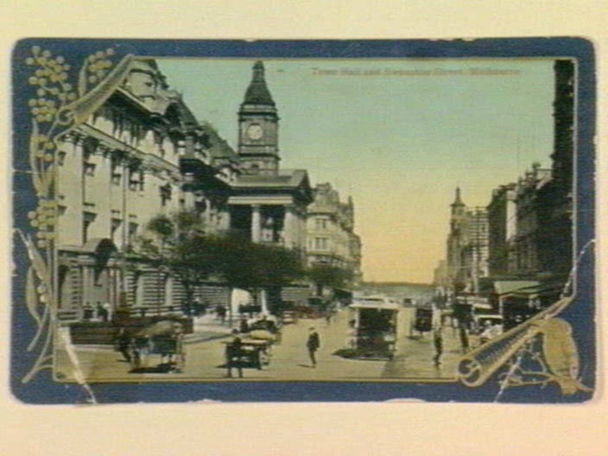 Town Hall and Swanston Street, Melbourne, Melbourne City (c. 1914)