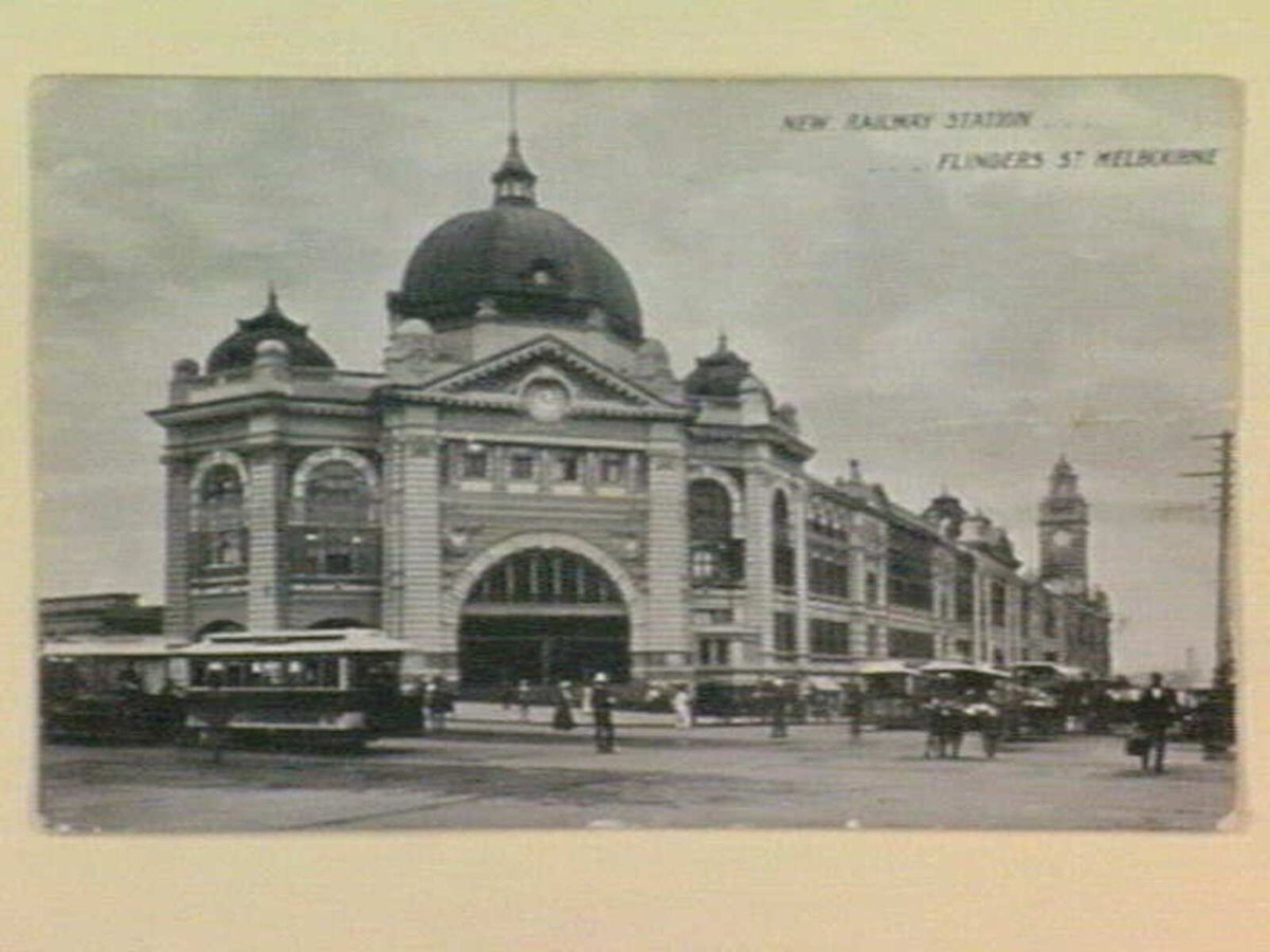 NEW RAILWAY STATION...FLINDERS St. MELBOURNE, Melbourne City (c. 1911)