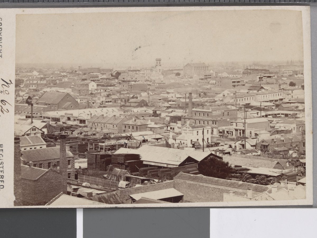 South west view of Melbourne, Victoria, Albion (1868)