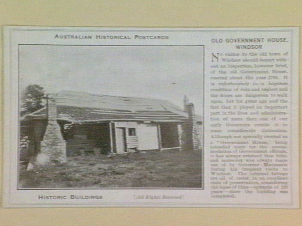 OLD GOVERNMENT HOUSE, WINDSOR, Melbourne City (1914)