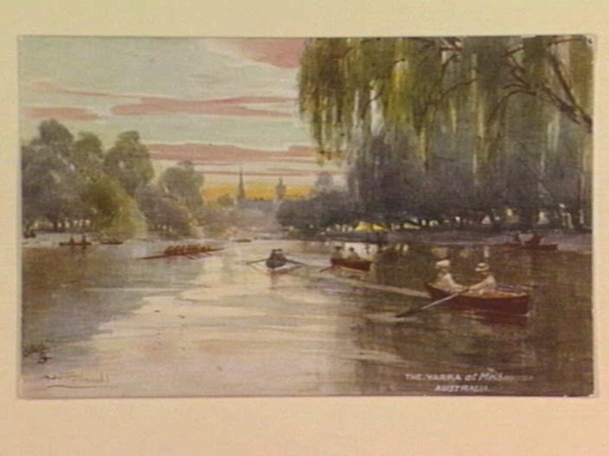 THE YARRA at Melbourne. AUSTRALIA, Yarra River (1905–10)
