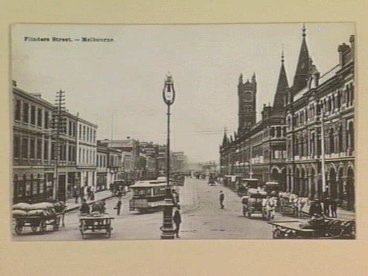Flinders Street. Melbourne, Melbourne City (c. 1908)
