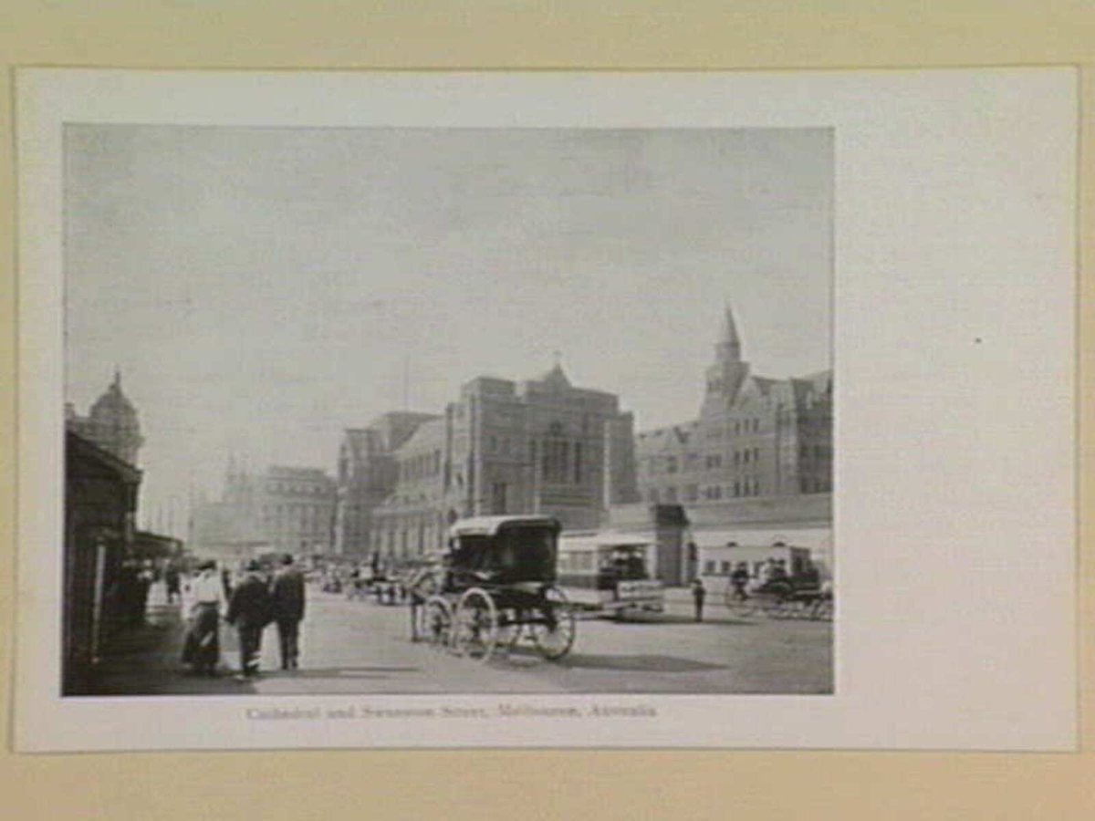 Cathedral and Swanston Street, Melbourne, Australia, Melbourne City (1895–1915)