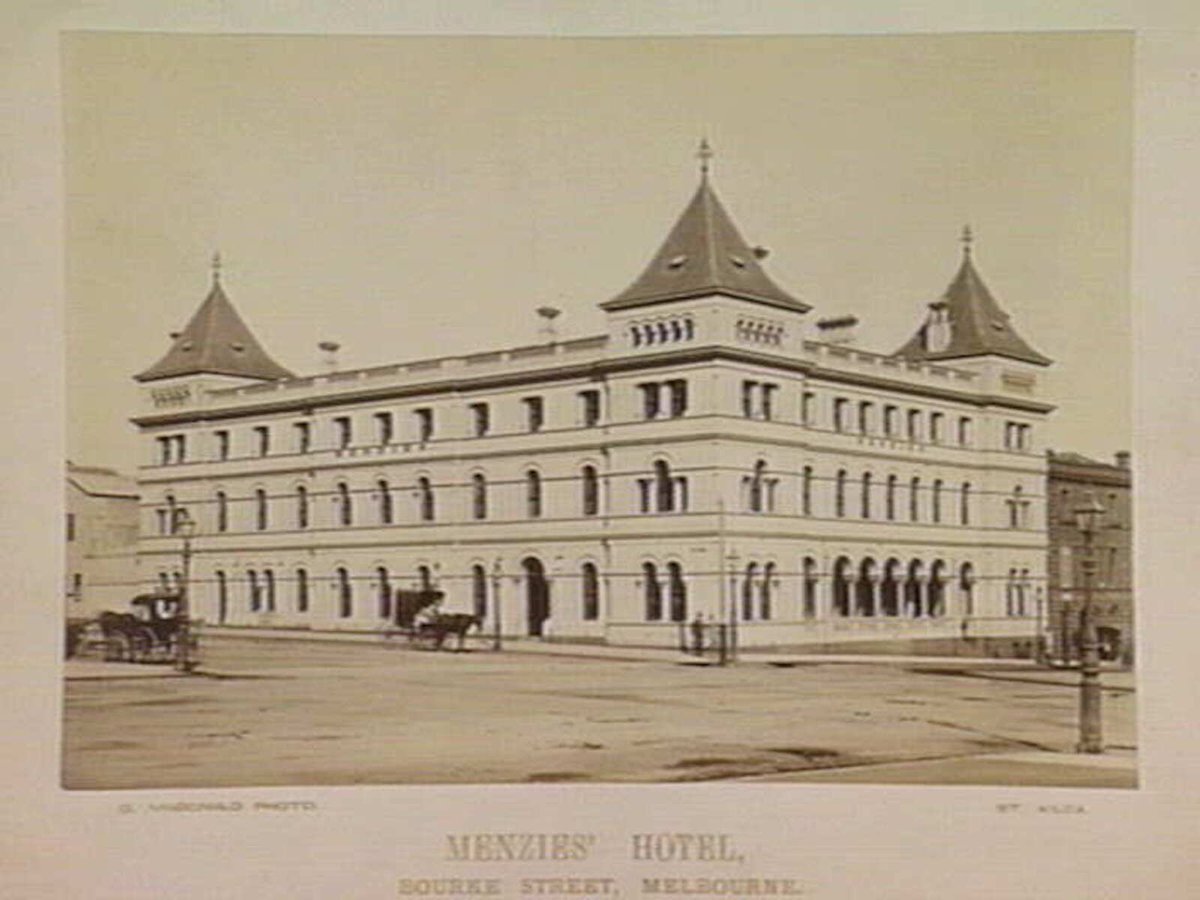 MENZIES' HOTEL, BOURKE STREET, MELBOURNE, Melbourne City (c. 1870)