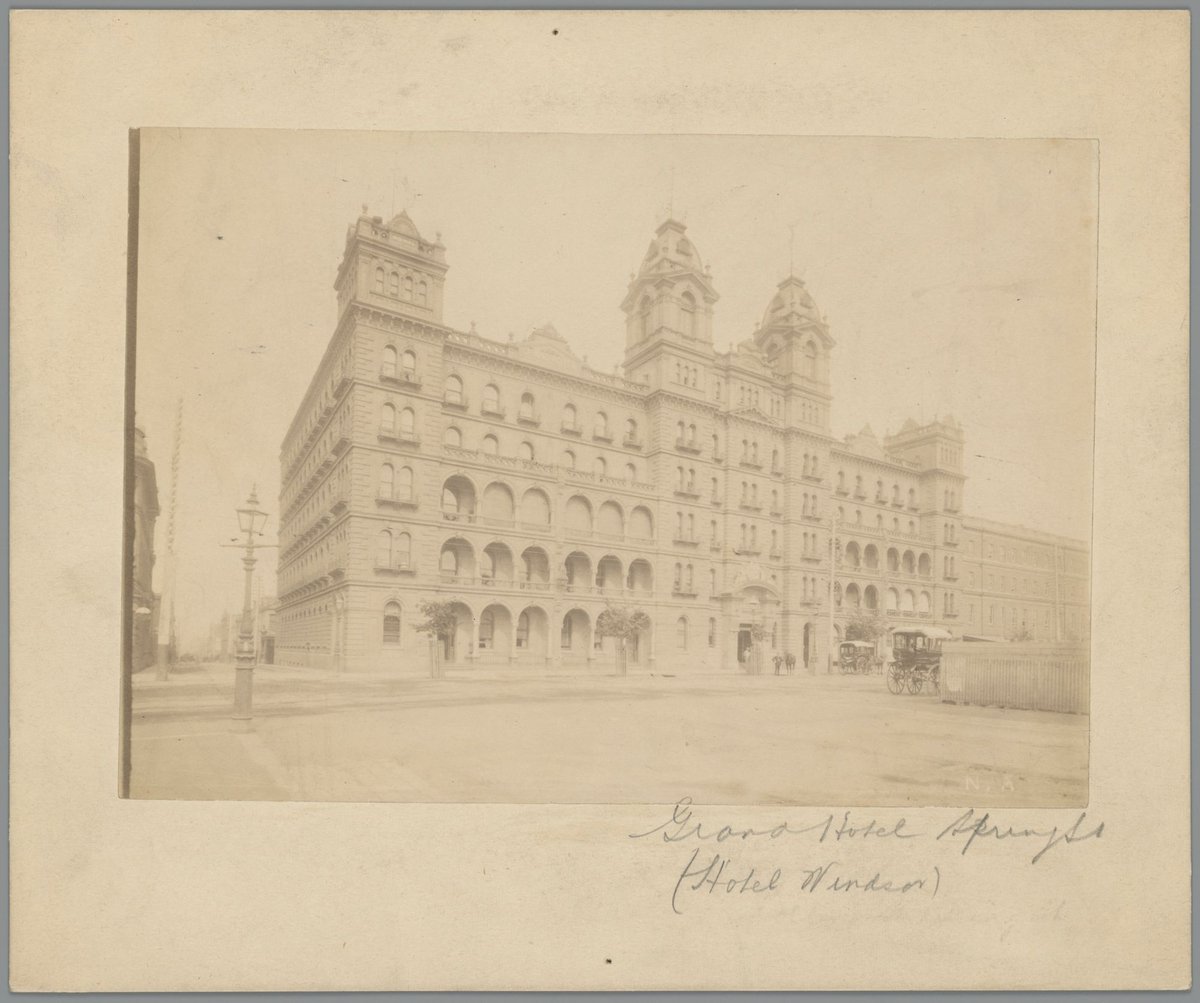 Windsor Hotel, Spring Street, Melbourne, Melbourne City (1865–95)