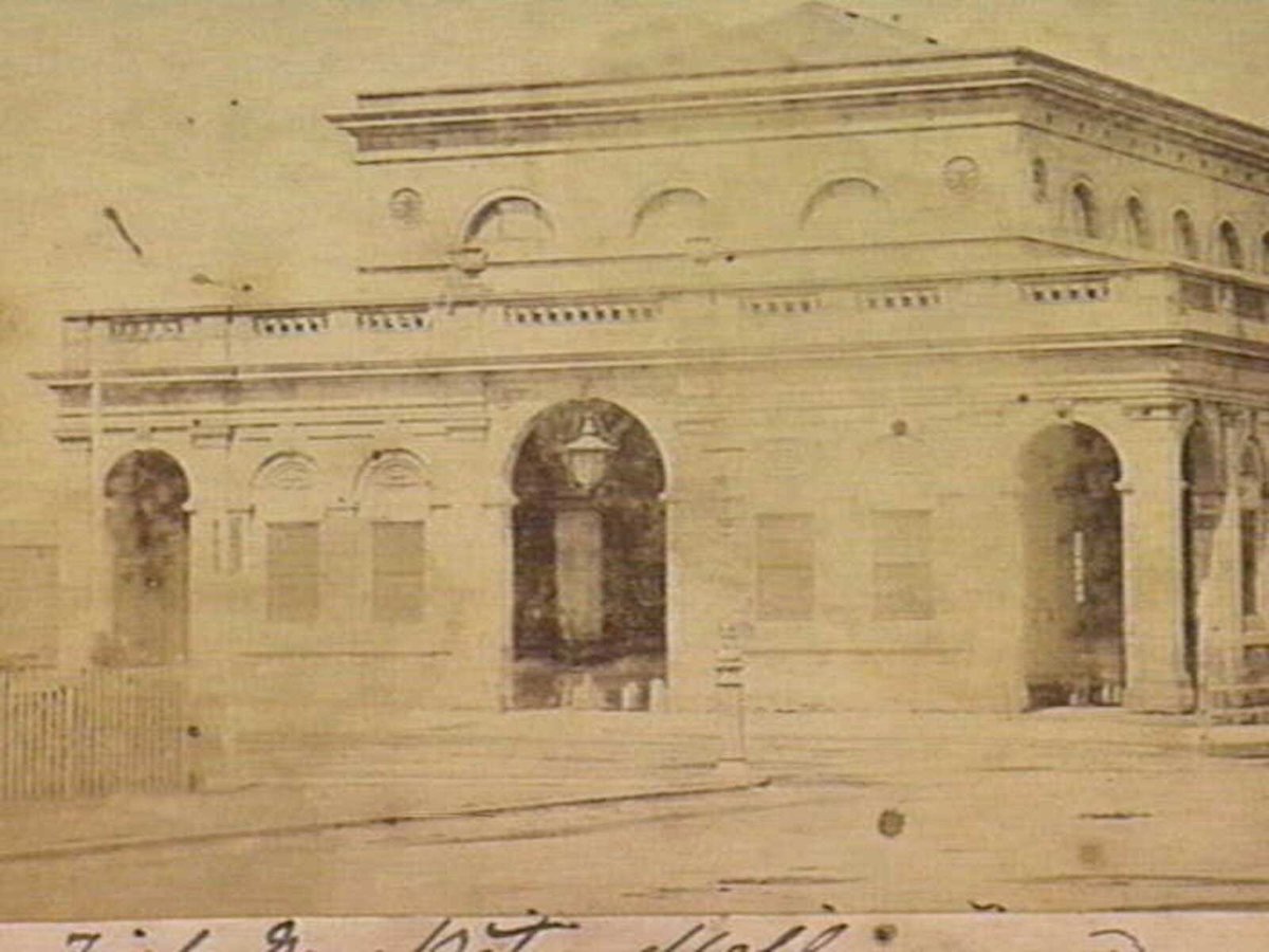 Fish Market, corner of Flinders and Swanston Streets, Melbourne, Melbourne City (c. 1867)