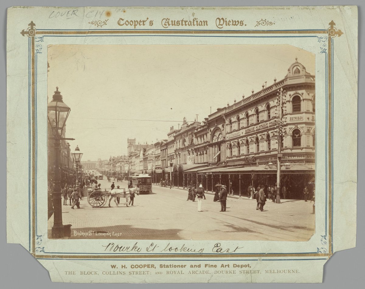 Bourke Street looking east, Melbourne City (c. 1890)