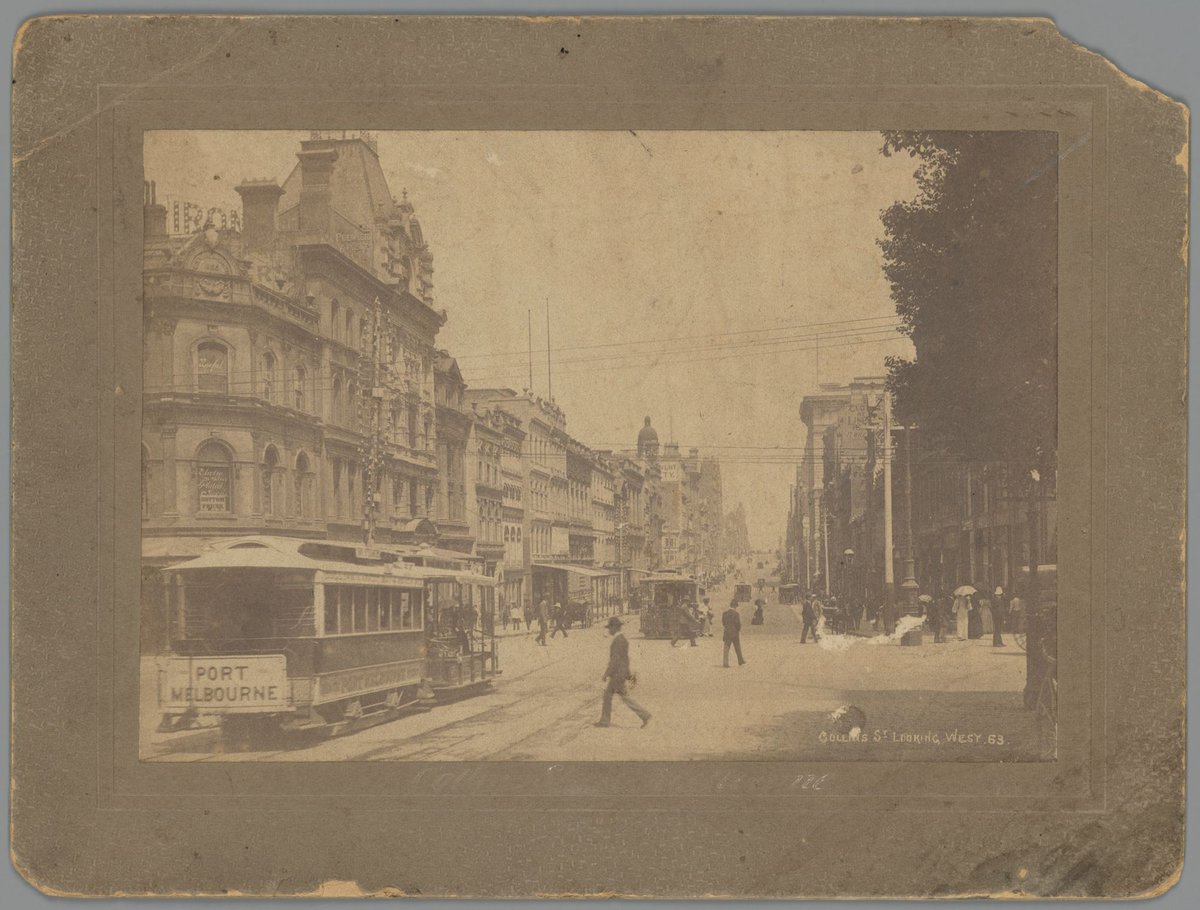 Collins St. [Melbourne], looking west, Melbourne City (c. 1910)
