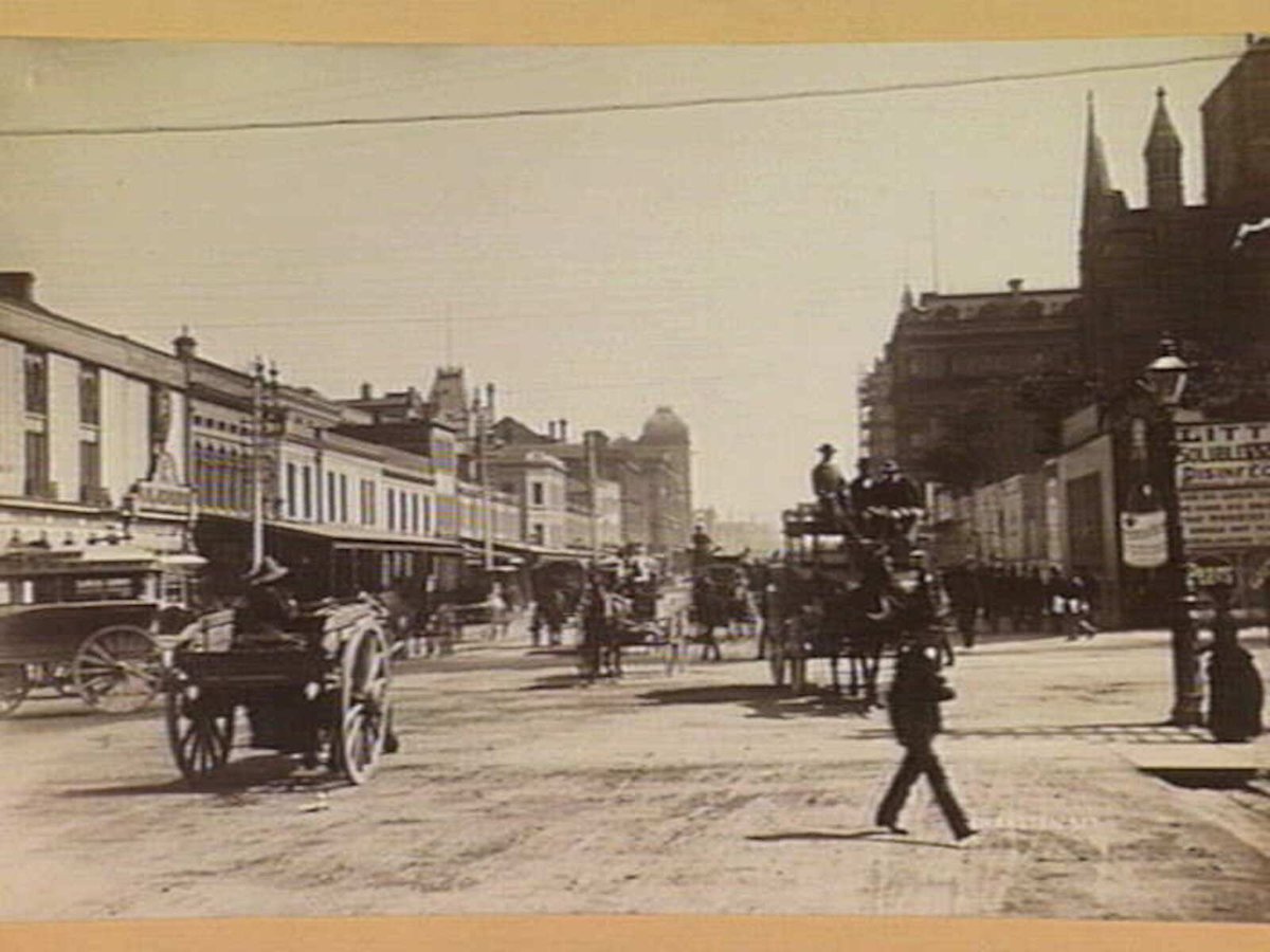 Swanston Street, Melbourne, Melbourne City (c. 1883)