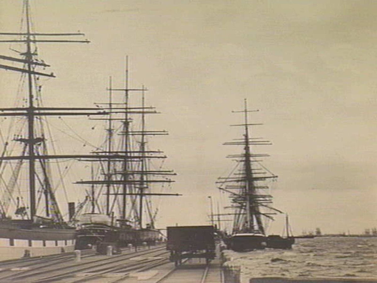 Wharf at Port Melbourne (1891)