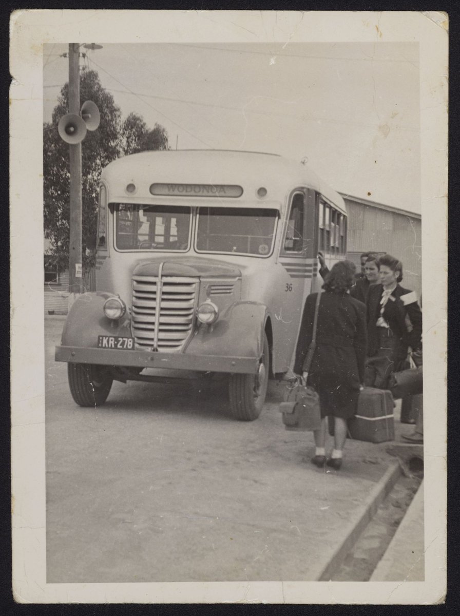 Settling into Bonegilla after being picked up from train from Melbourne (1948)