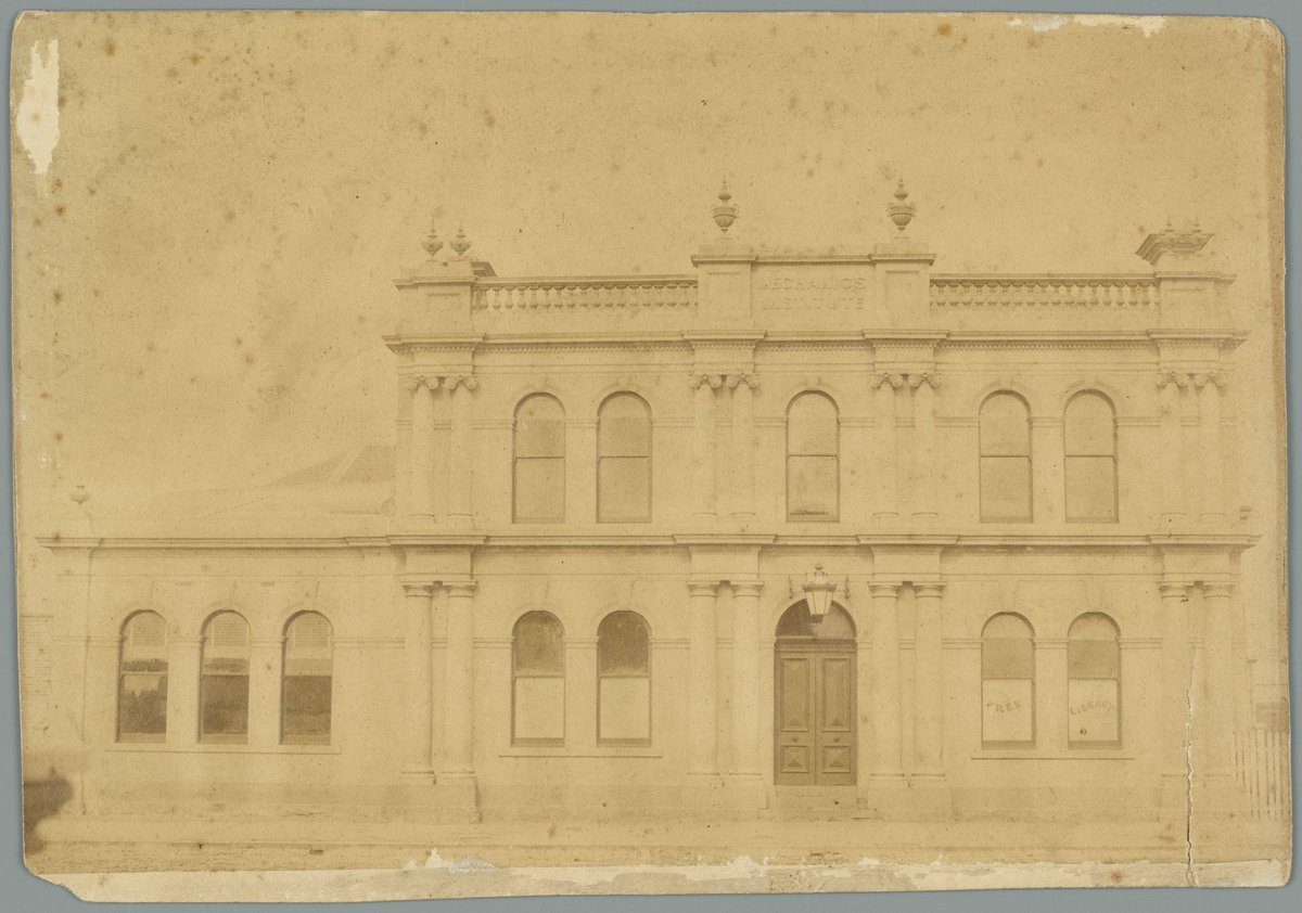 Williamstown Mechanics Institute, Electra Street, Williamstown (1855–90)