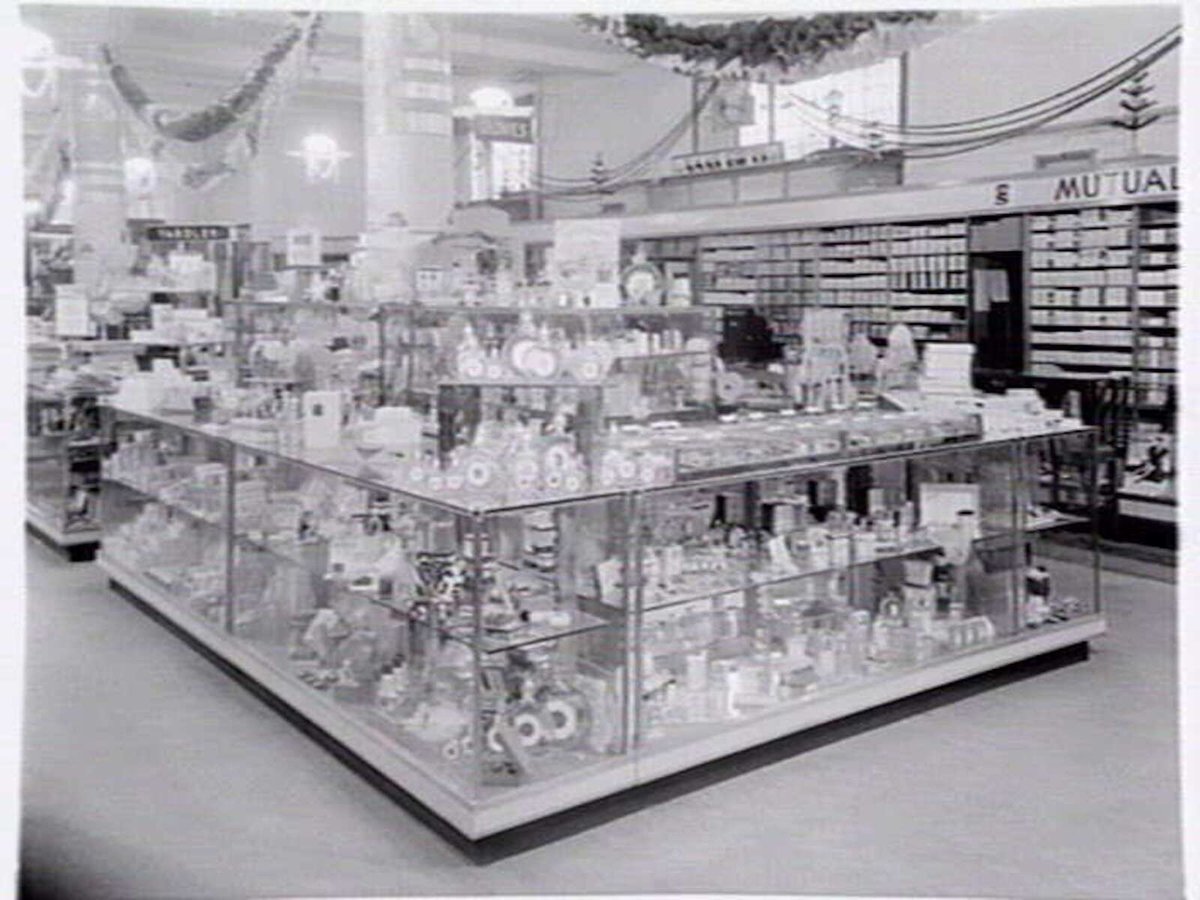 Perfume counter, Mutual Store, Flinders Street, Melbourne City (1938–40)