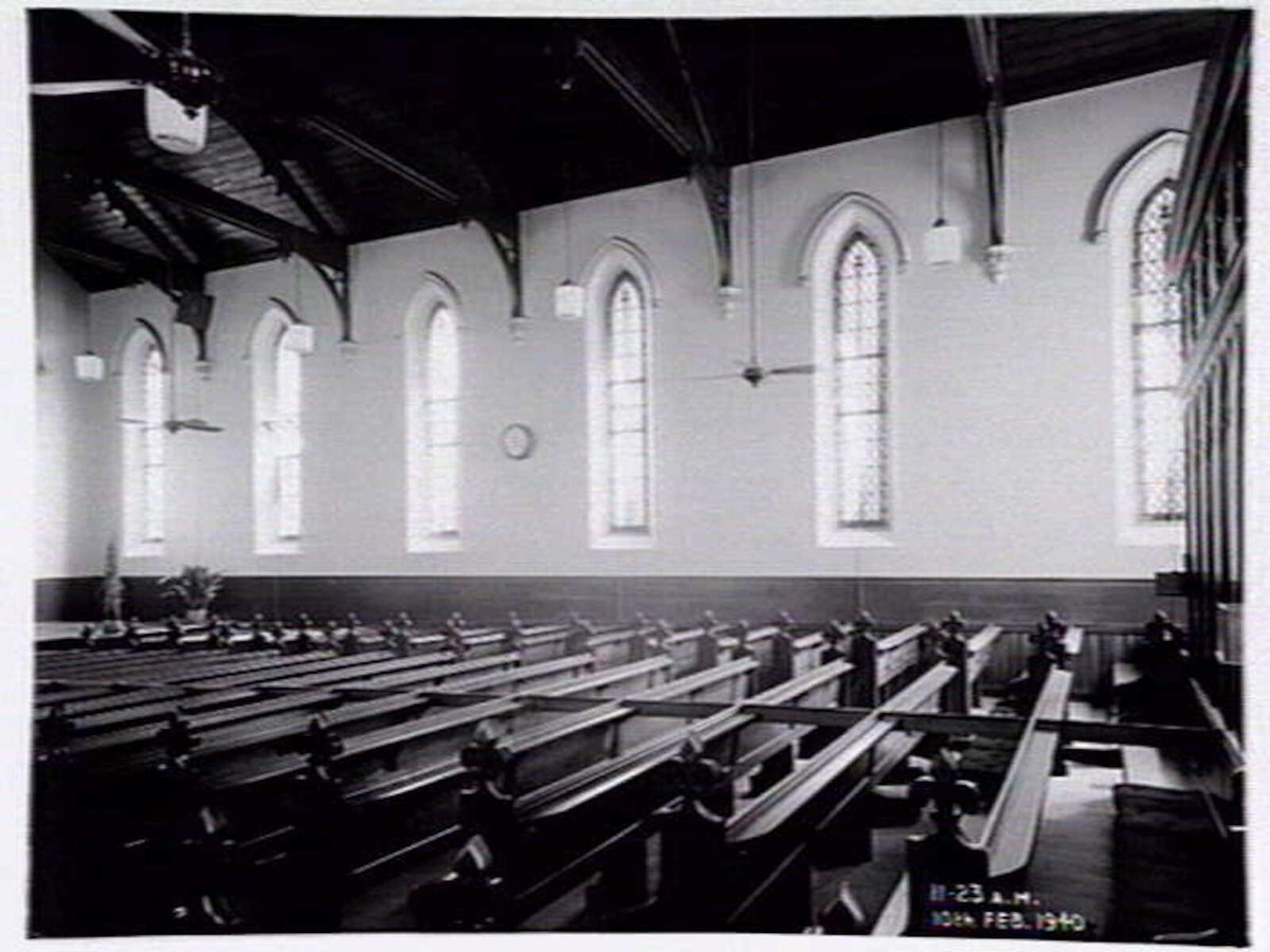 Church of Christ, 333 Swanston Street, interior, Melbourne City (1940)