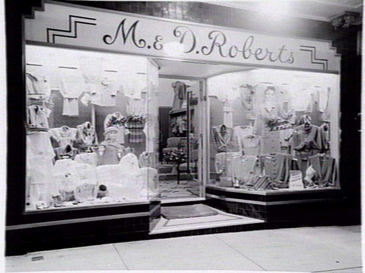 M. and D. Roberts Baby and Knitwear, 227 Toorak Road, Camberwell - shopfront (c. 1940)