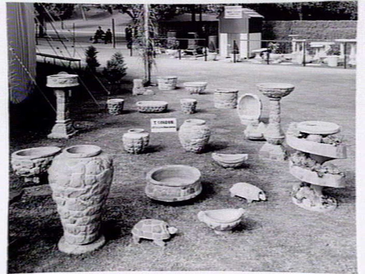 Pots and garden ornaments by T. Gordon, Upper Hawthorn, at Garden Show, 1940