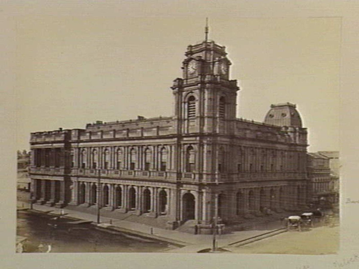 The General Post office. Elizabeth & Bourke St, Melbourne City (c. 1880)