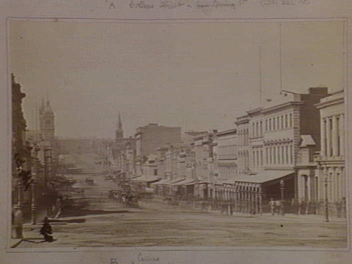 Collins Street, looking east, Melbourne City (1872–76)