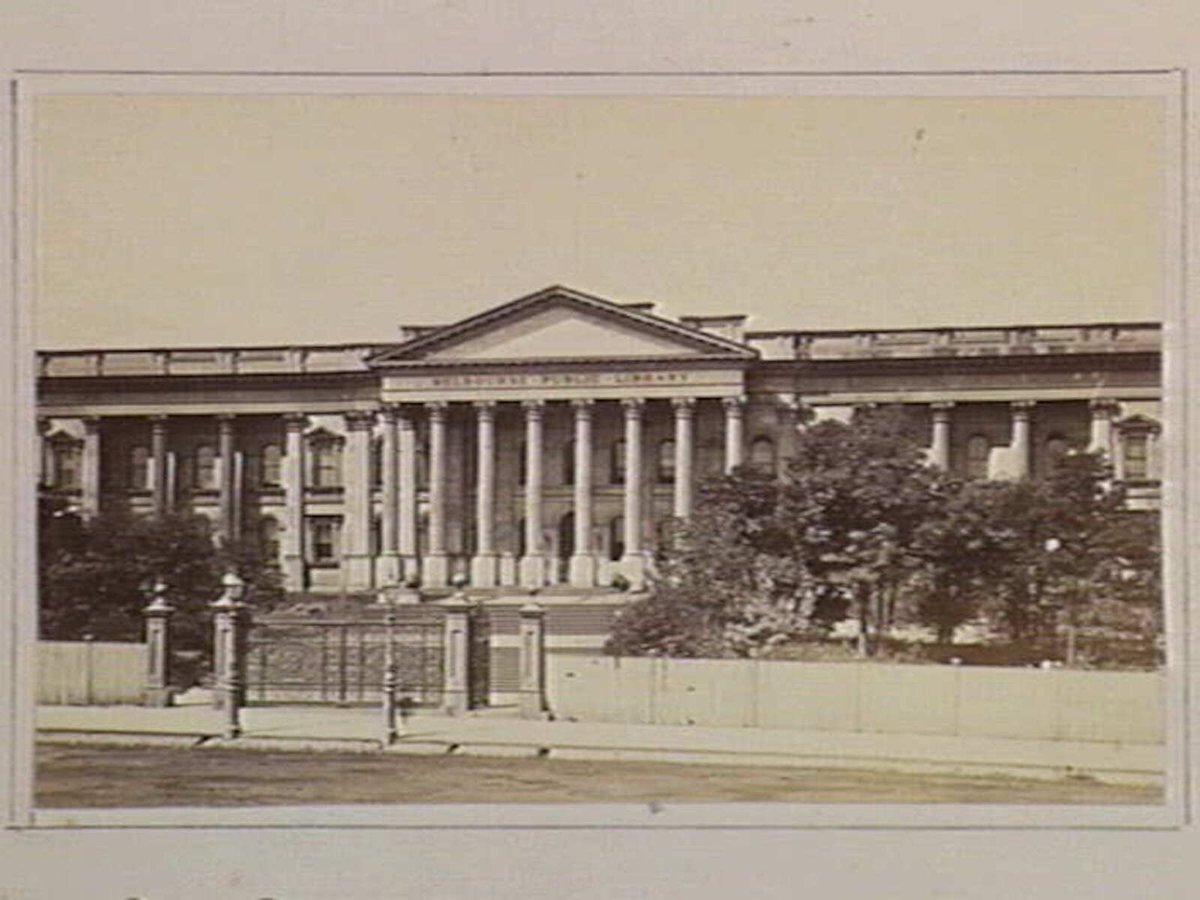 Melbourne Public Library, Melbourne City (1872–76)