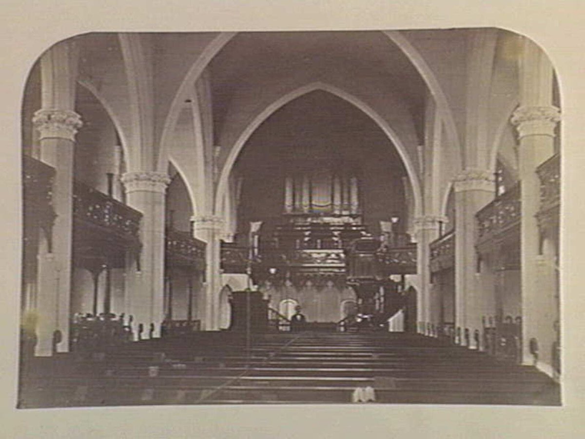 Interior. John Wesley church Melbourne (c. 1860)