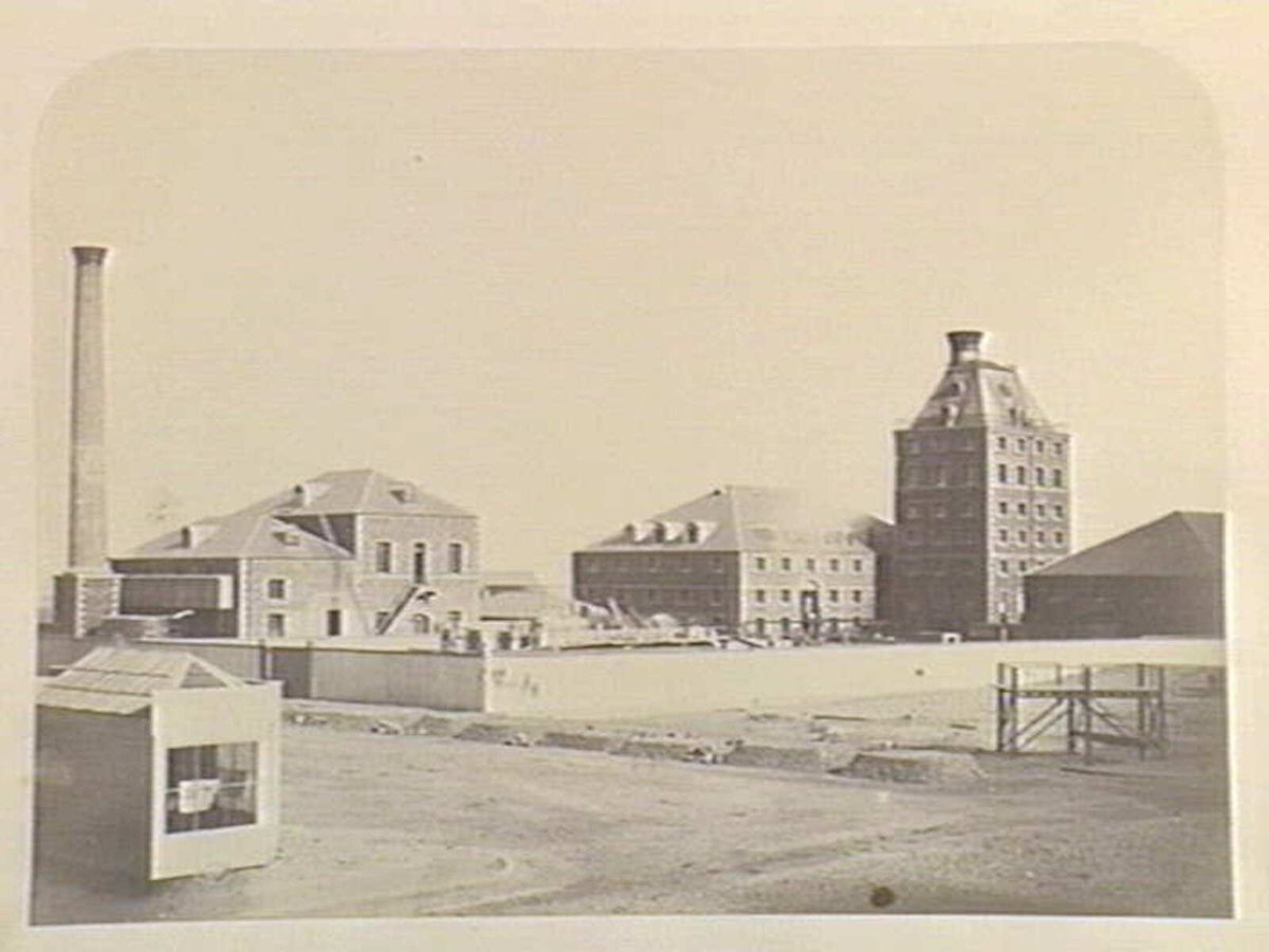 Sandridge Sugar Works, N[i.e., Near] Melbourne, Port Melbourne (c. 1860)