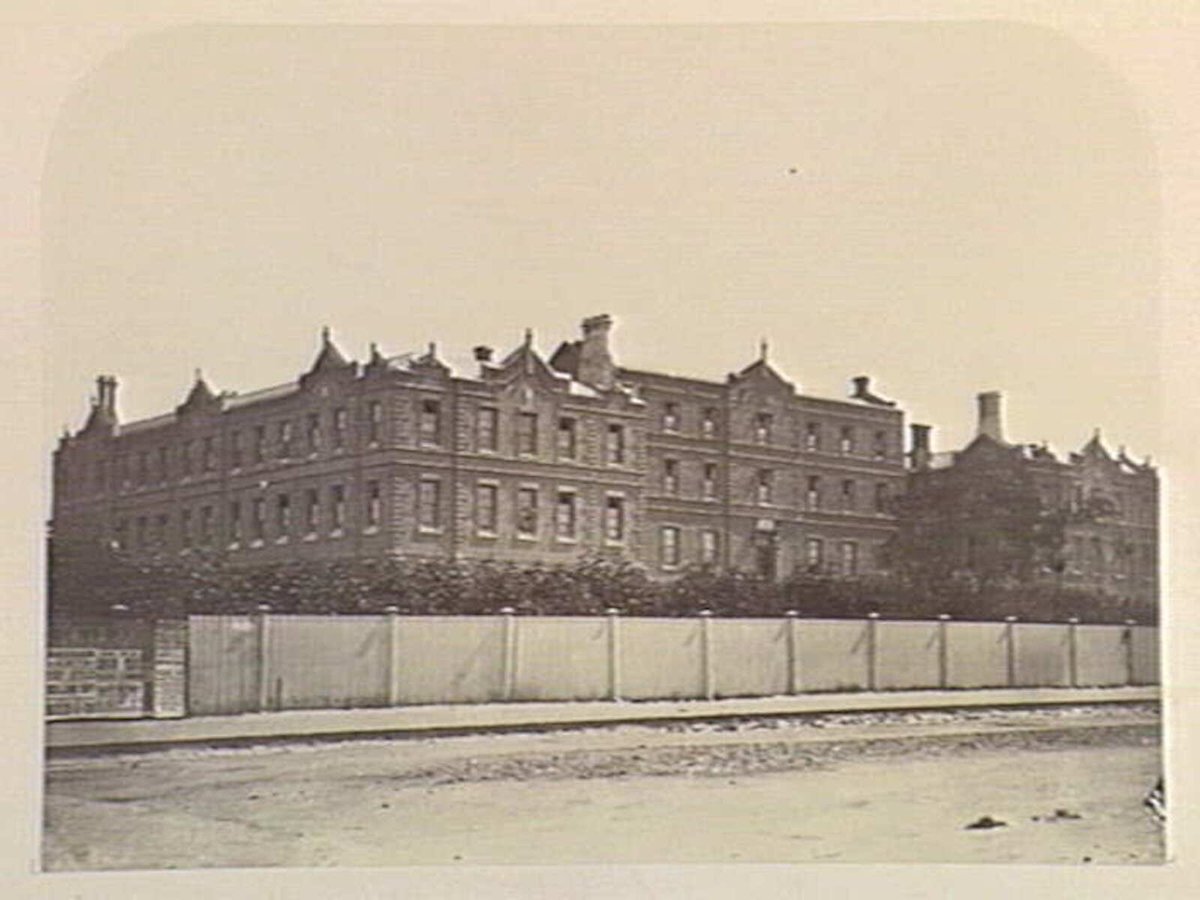 Melbourne Hospital, Melbourne City (c. 1860)