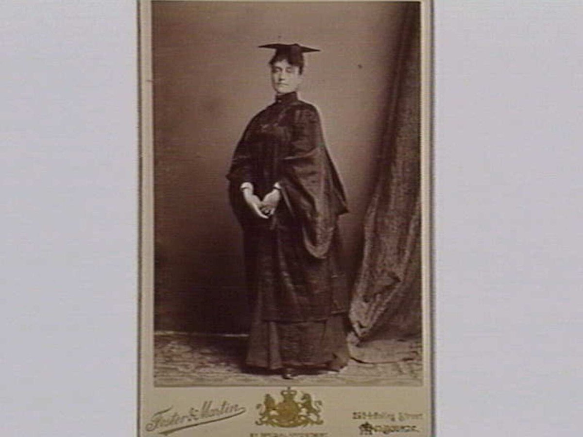 Mrs Collins as undergraduate of Melbourne University, Parkville (1889)