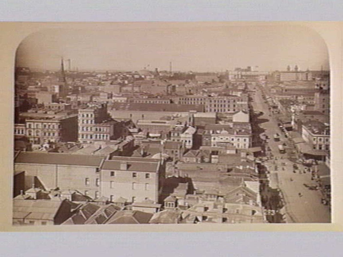 Melbourne East from P.O, Melbourne City (1890)