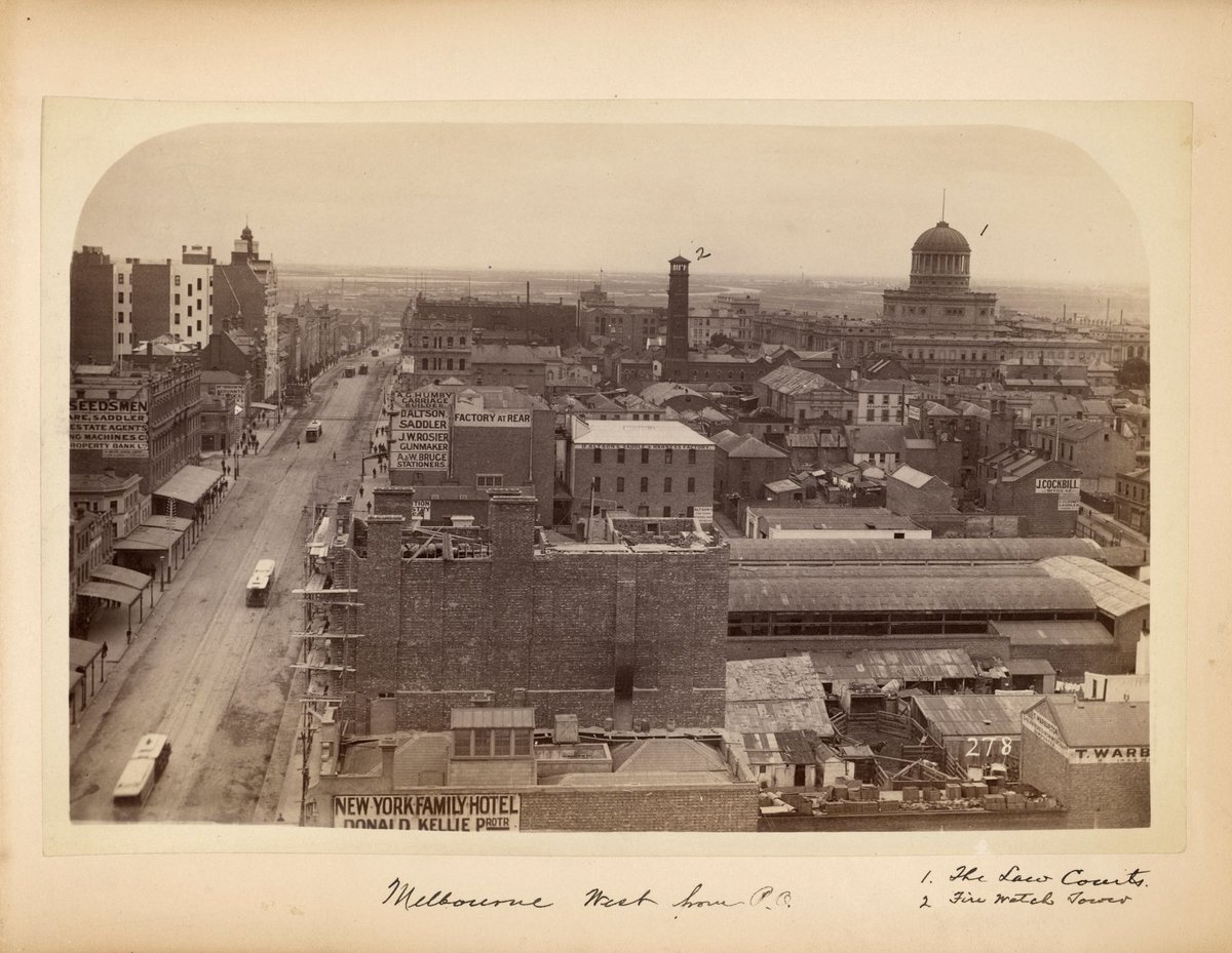 Melbourne West from P.O. [i.e. Post Office] (1890)