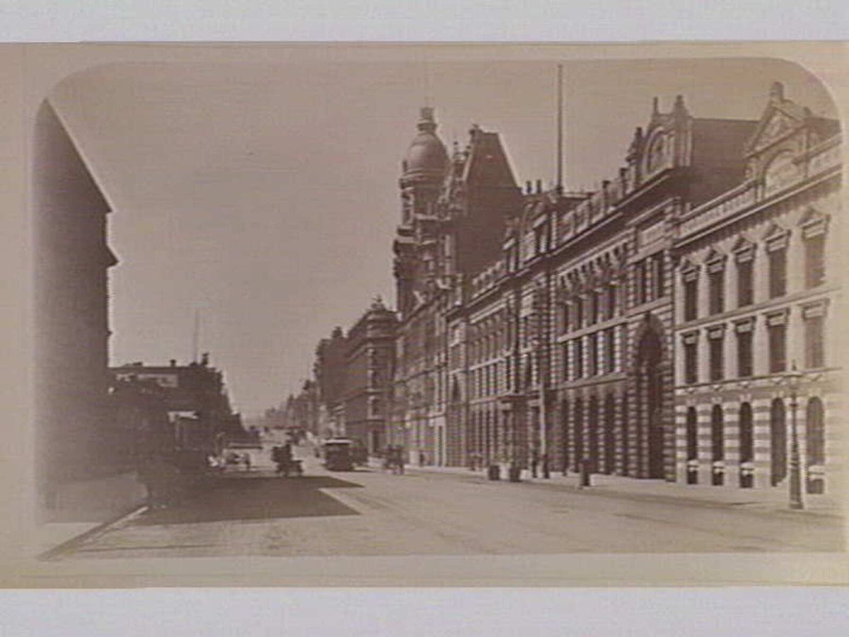 Collins St. Looking East, Melbourne City (1890)