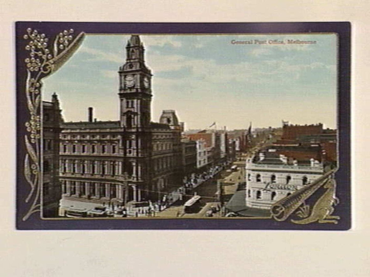 General Post Office, Melbourne, Melbourne City (c. 1909)