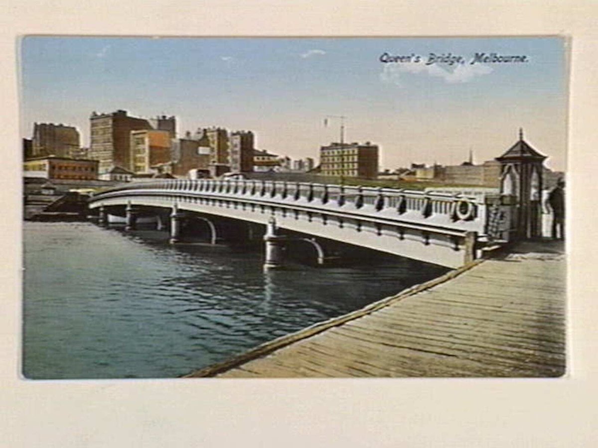 Queen's Bridge, Melbourne, Melbourne City (c. 1907)