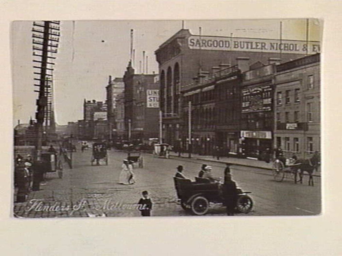 Flinders St., Melbourne, Melbourne City (c. 1907)