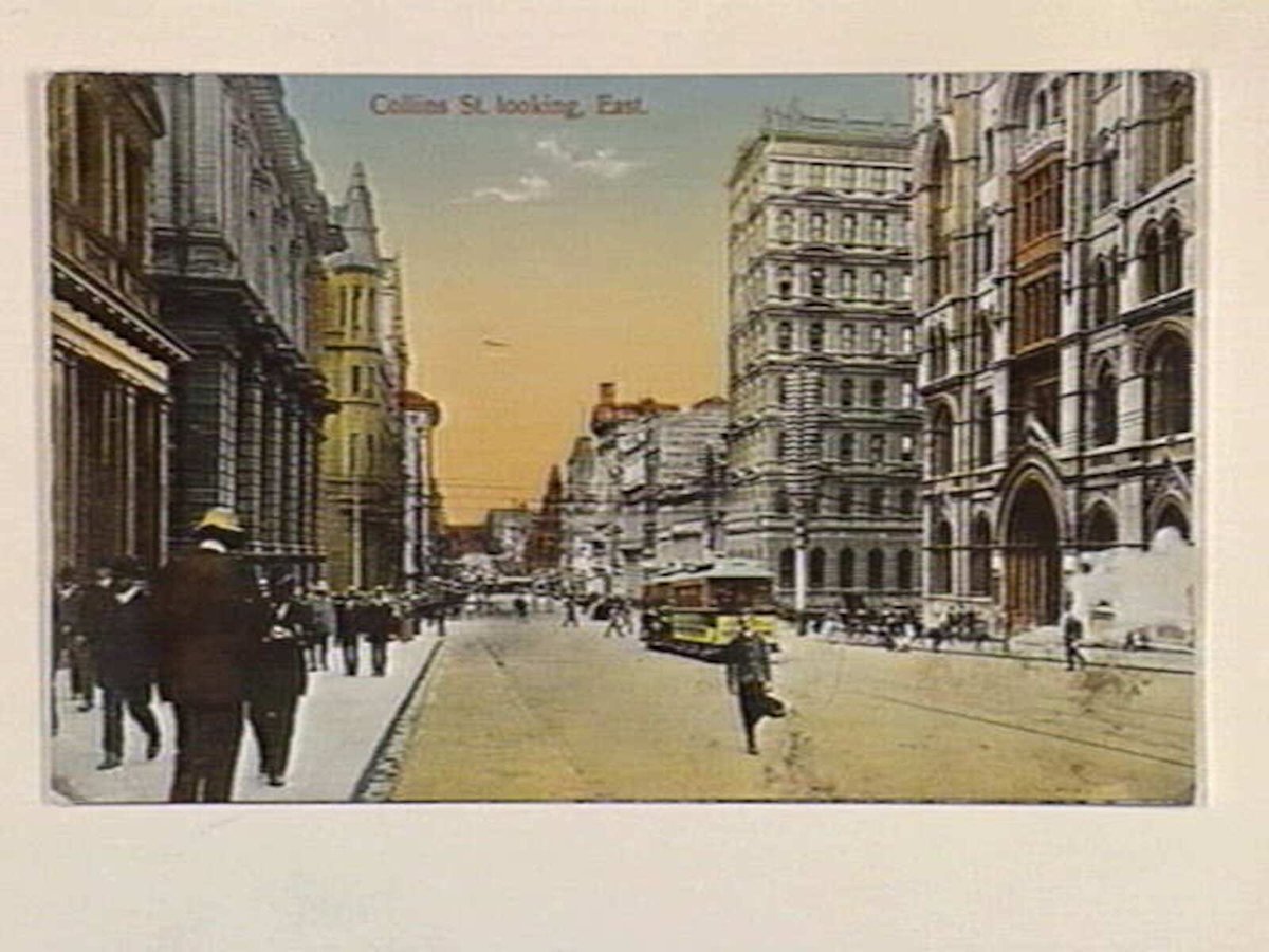 Collins St. looking East, Melbourne City (c. 1907)