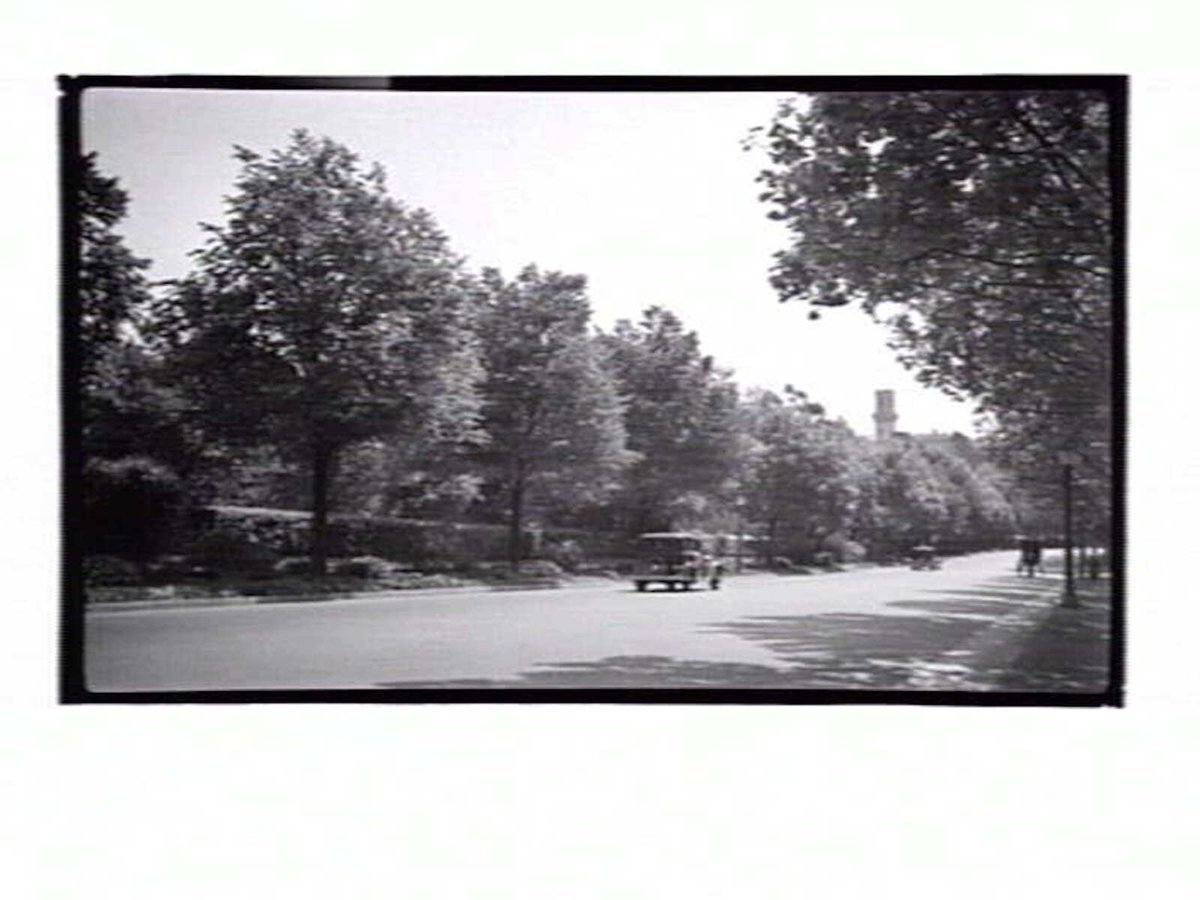 Motor cars in St. Kilda Road, Melbourne City (1936–39)