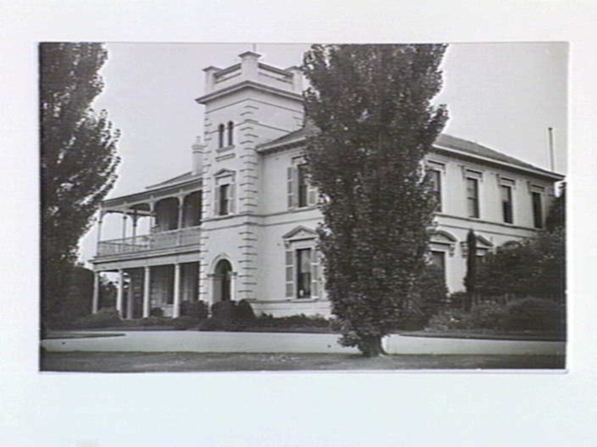 "Toorak House", St. Georges Road, Melbourne, it was the residence of Governors of Victoria from 1856-7 till 1874 (1856–74)