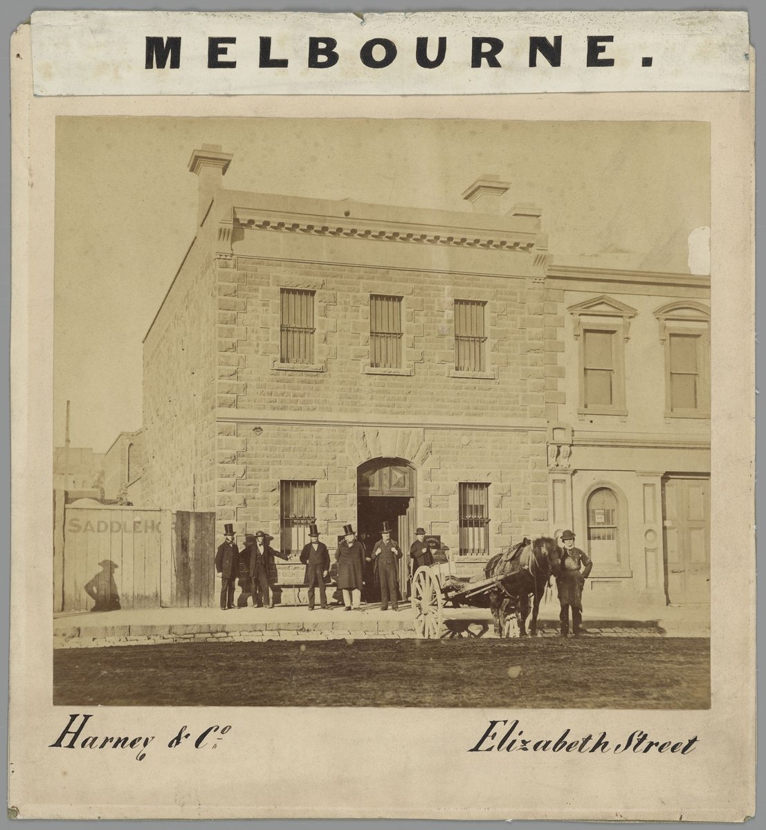 Harney & Co. Elizabeth Street, Melbourne City (1861)