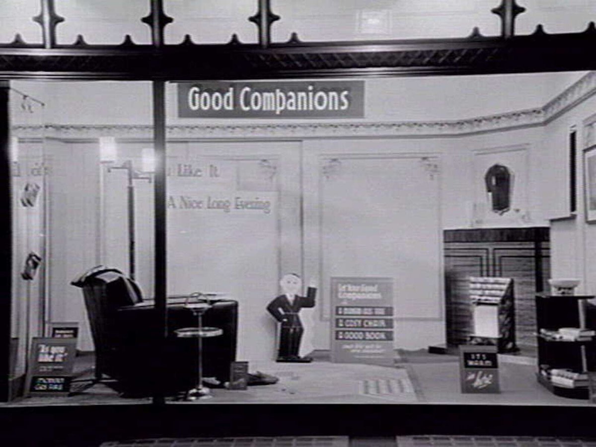 Showroom window display for gas heating at The Metropolitan Gas Co. showrooms, 196 Flinders Street, Melbourne, Melbourne City (1936)