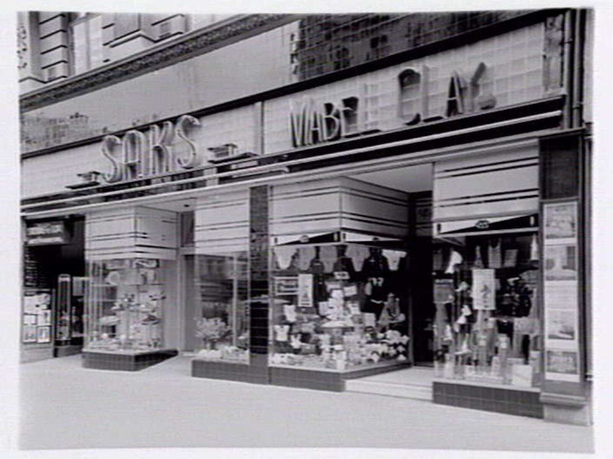 Saks Food Store, 296 Collins St., and Mabel Clay Lingerie, 294 Collins St, Melbourne City (1937)