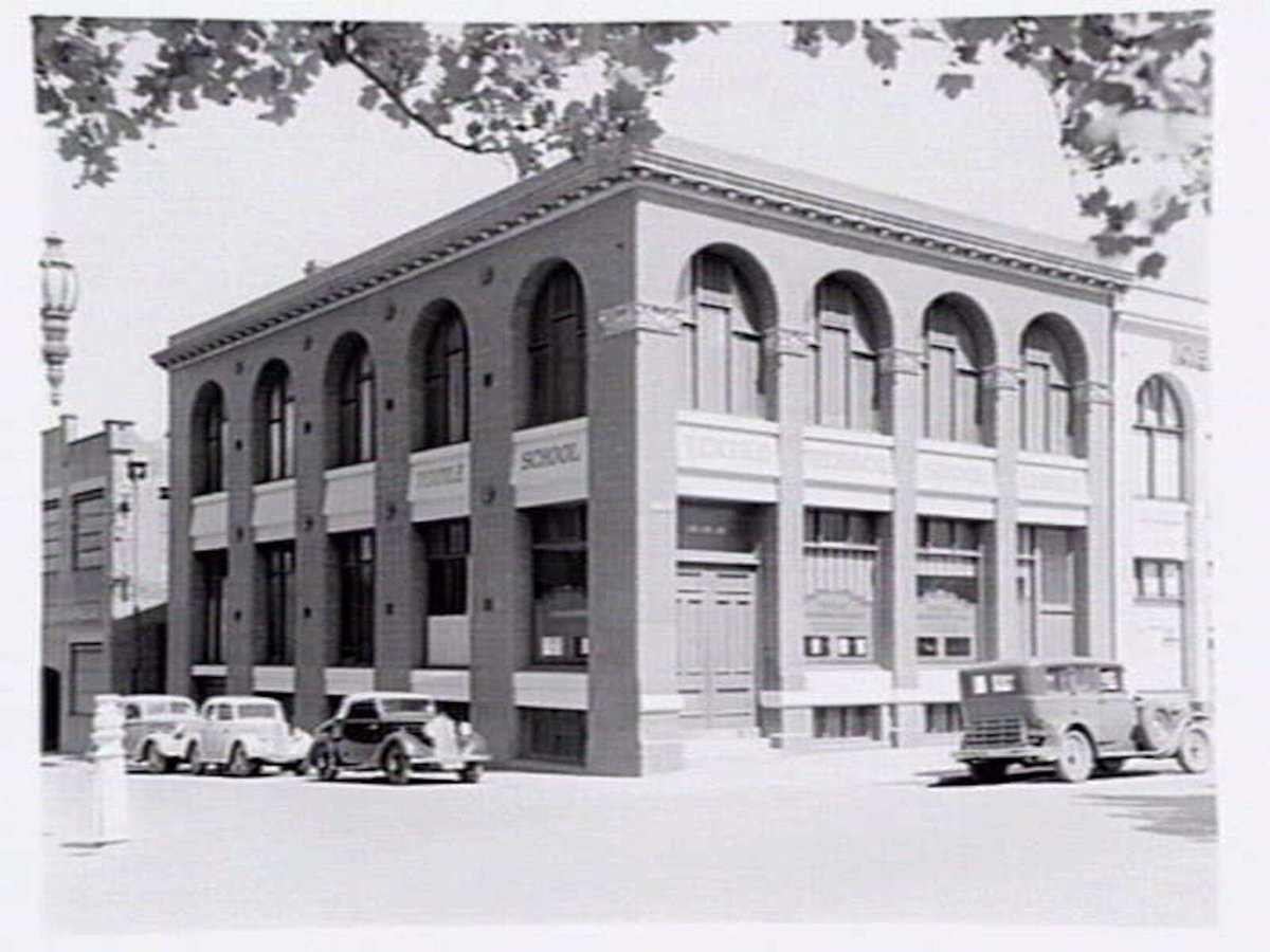 Textile School exterior, King Street?, Melbourne City (1938–40)