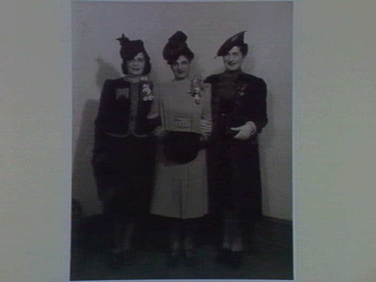 Angel, May and Gladys Haddad (from left) 1940, Melbourne