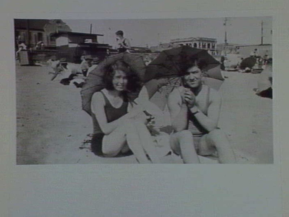 [Frank and Nell [Khyat], Albert Park beach, 1920s]