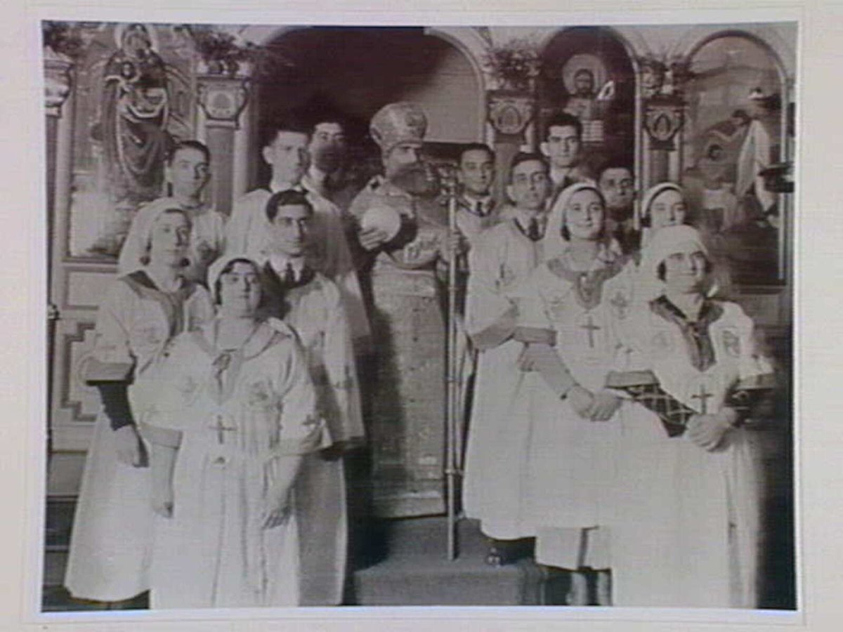 Inside St. Nicholas Antiochian Church, East Melbourne, 1930s