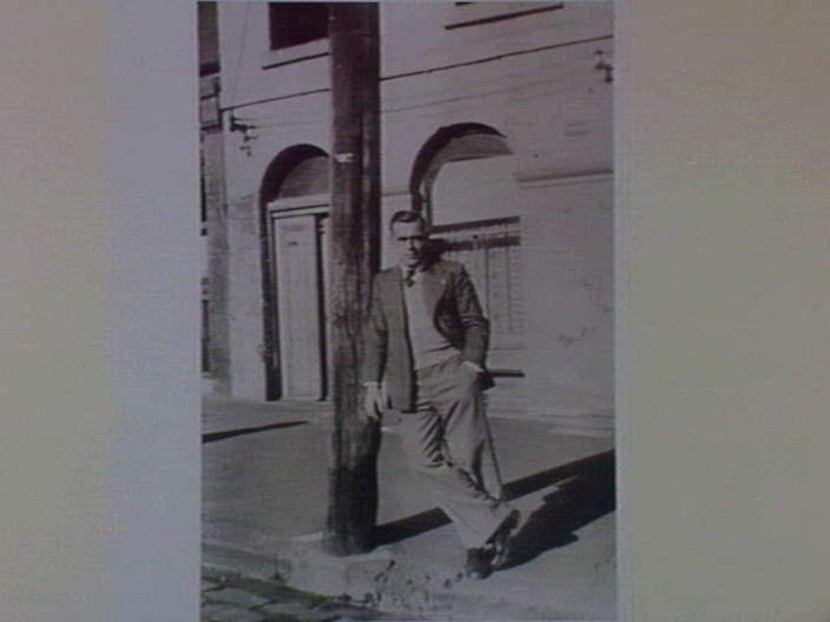 Mr. Frank Soler soon after his arrival in Melbourne, 1950, at Stanley St. West Melbourne