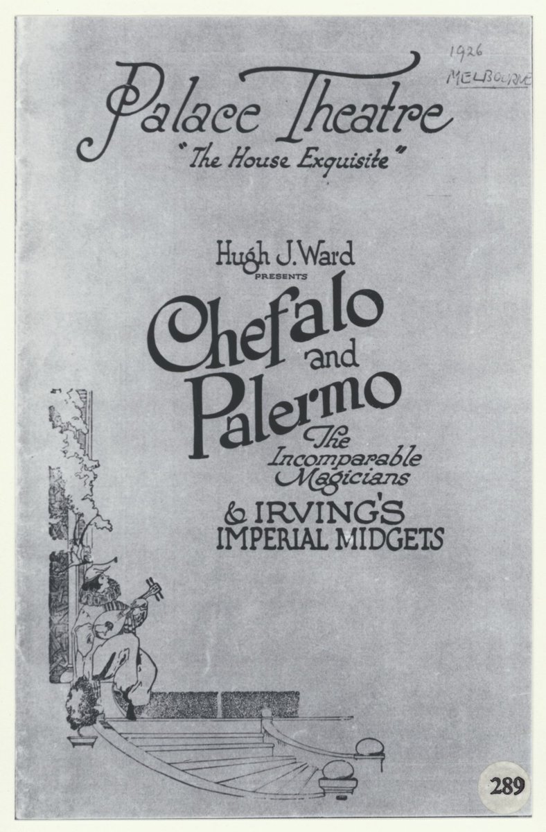 Photograph of programme cover for Chefalo in Melbourne (1900–99)