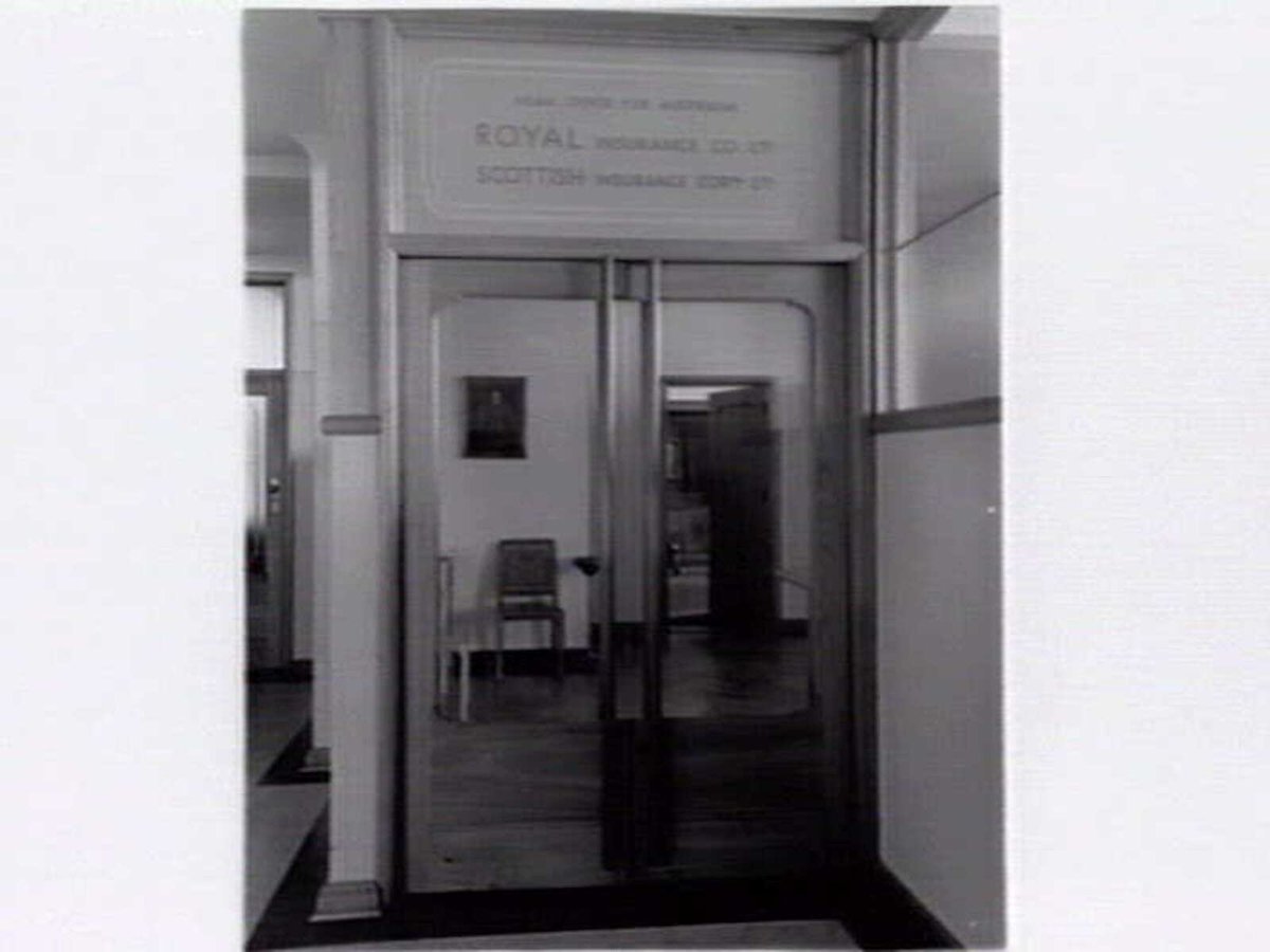 Royal Insurance Co. and Scottish Insurance Co., 414-418 Collins Street interior, designed by Ballantyne and Snedden, Melbourne City (c. 1940)