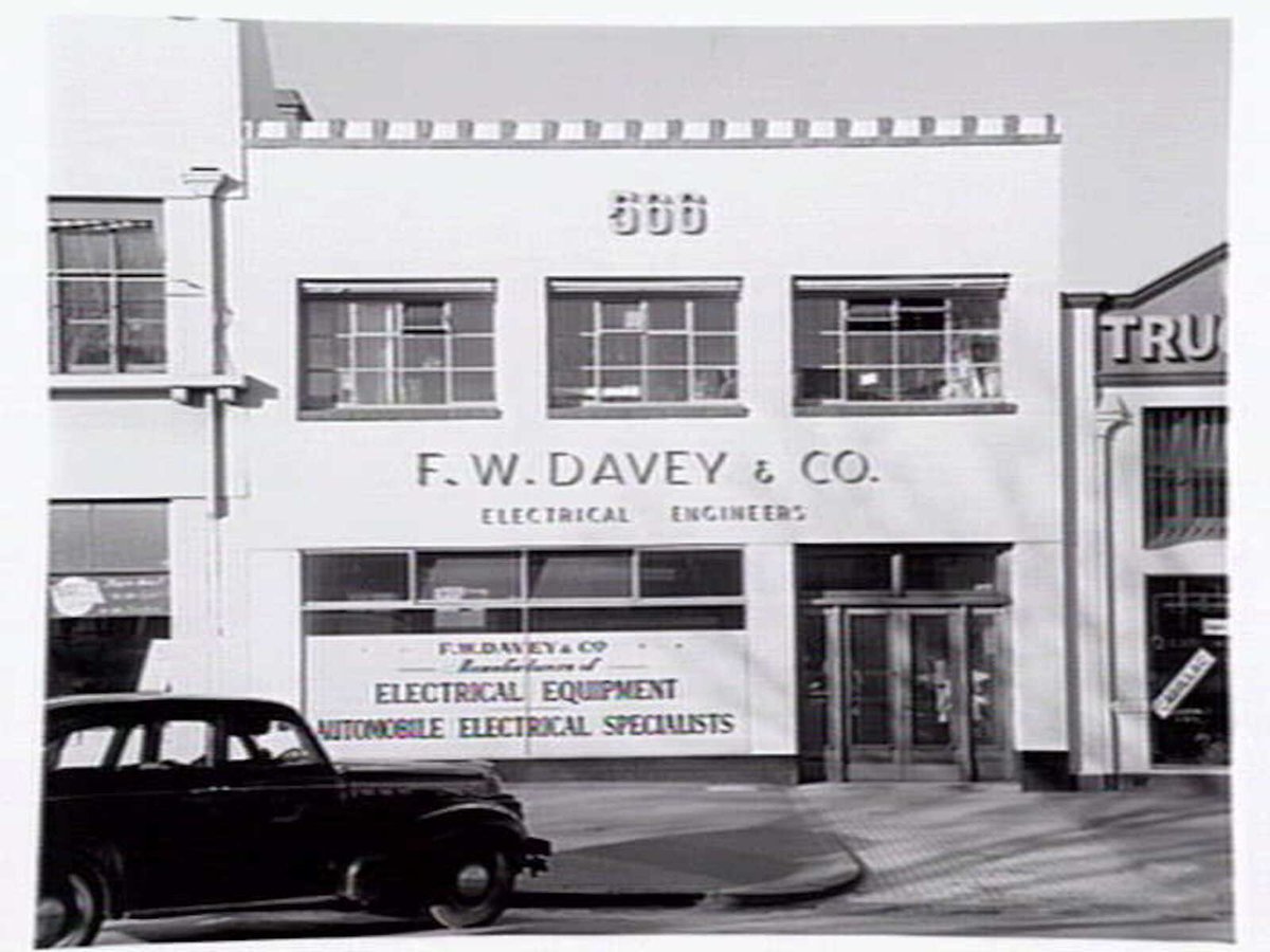 F.W. Davey and Co. Electrical Engineers, 566 Elizabeth St, Melbourne City (1947)