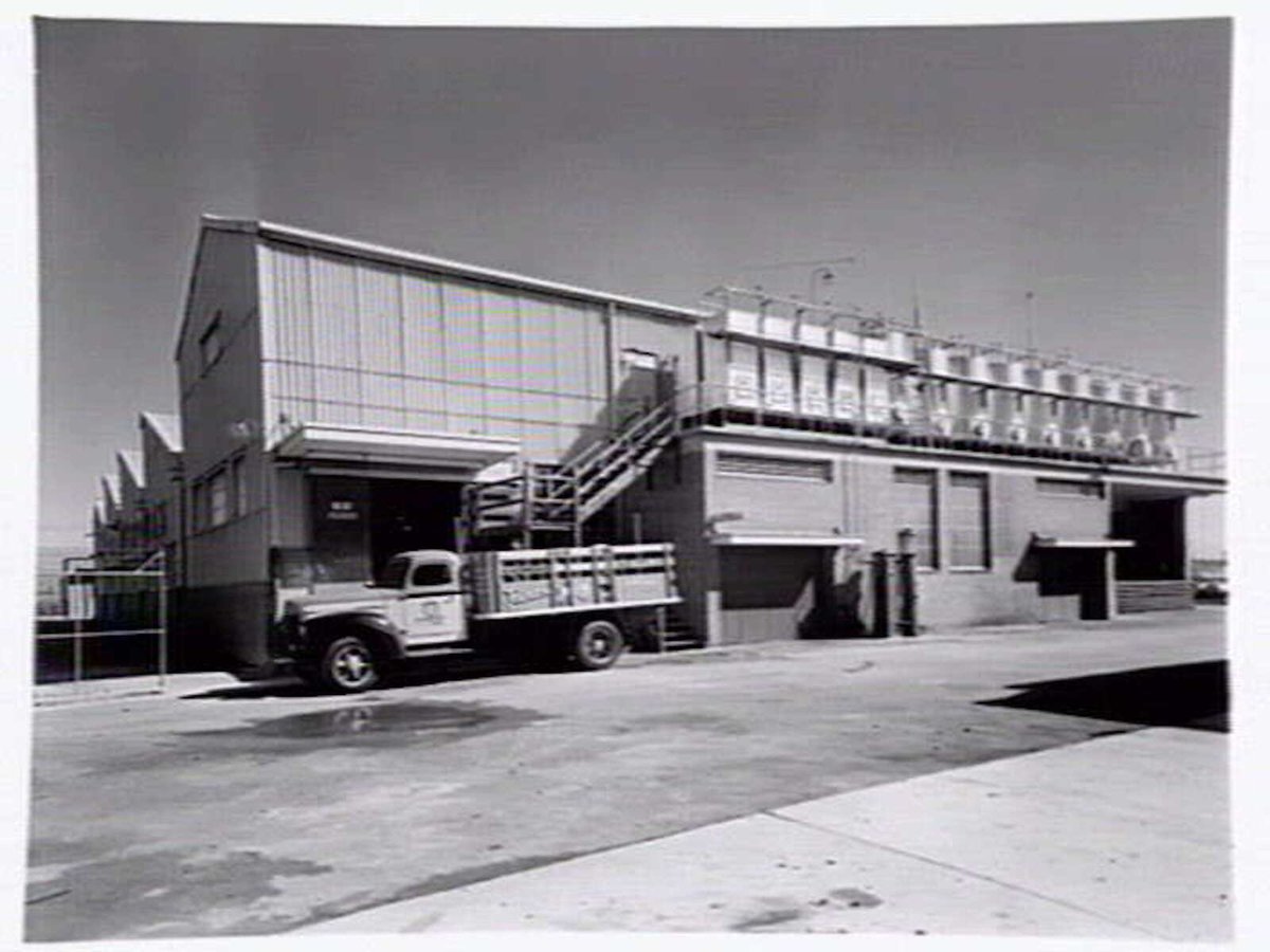 Delivery truck outside Glazebrooks (Aust.) P/L, 269 Williamstown Rd., Port Melbourne West (c. 1947)