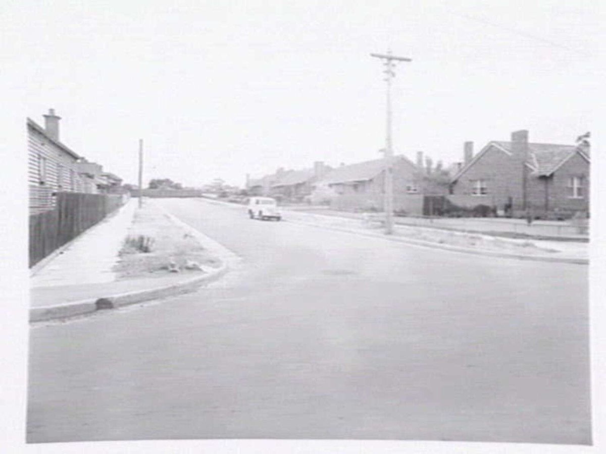 Housing Commission of Victoria houses on the corner of Burt and Separation Streets, Northcote (1949)